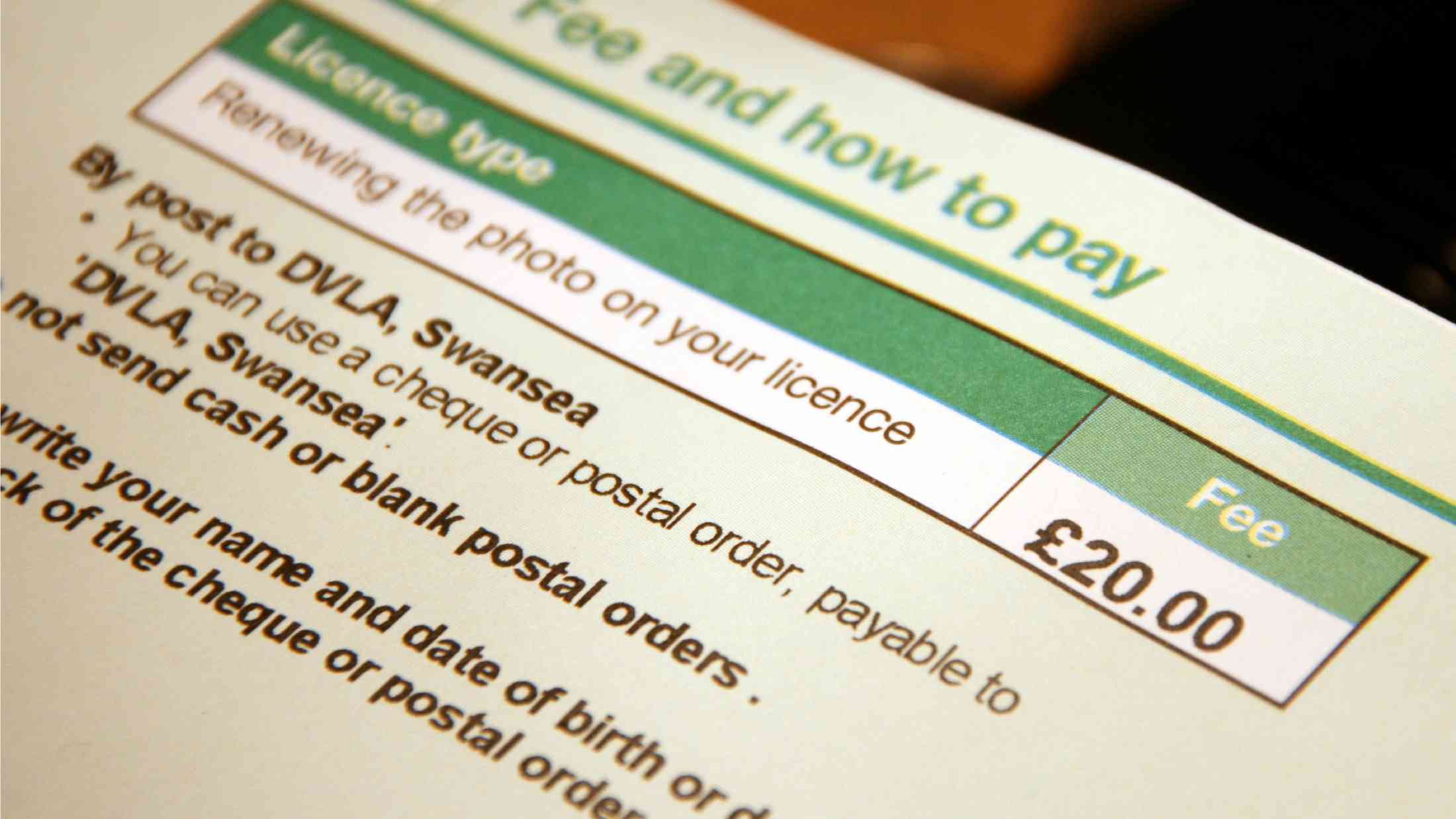 British driving licence renewal form