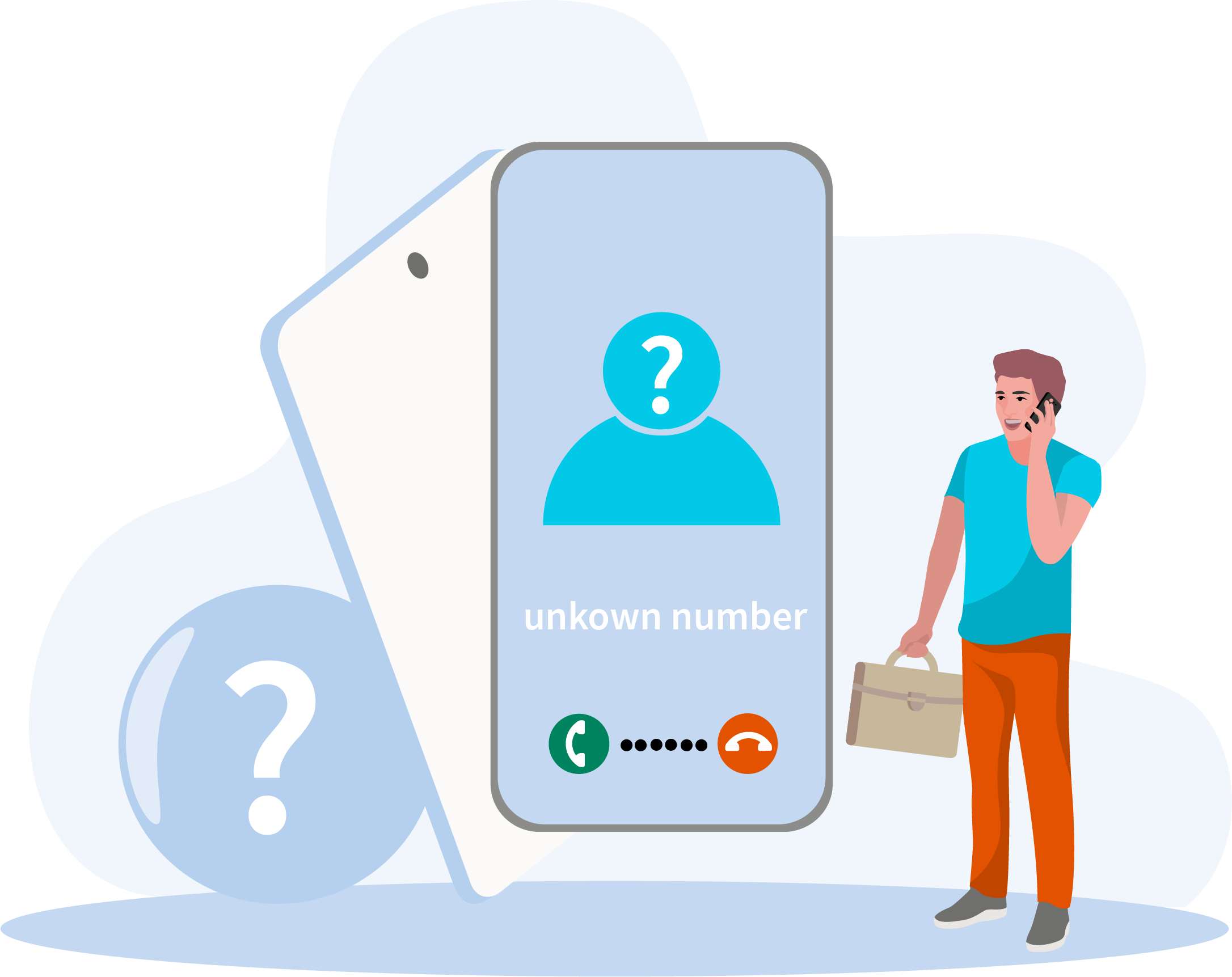 Unknown number illustration