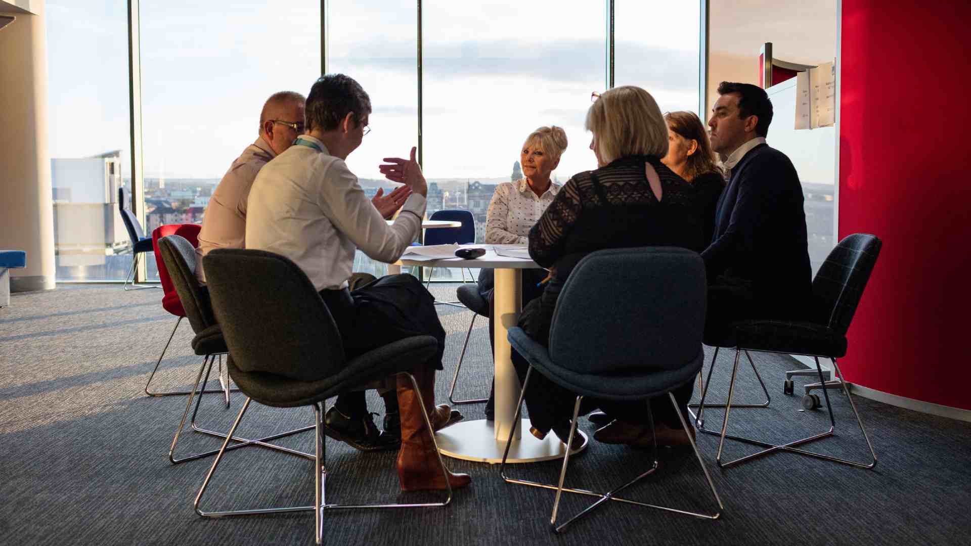 AXA employees in office